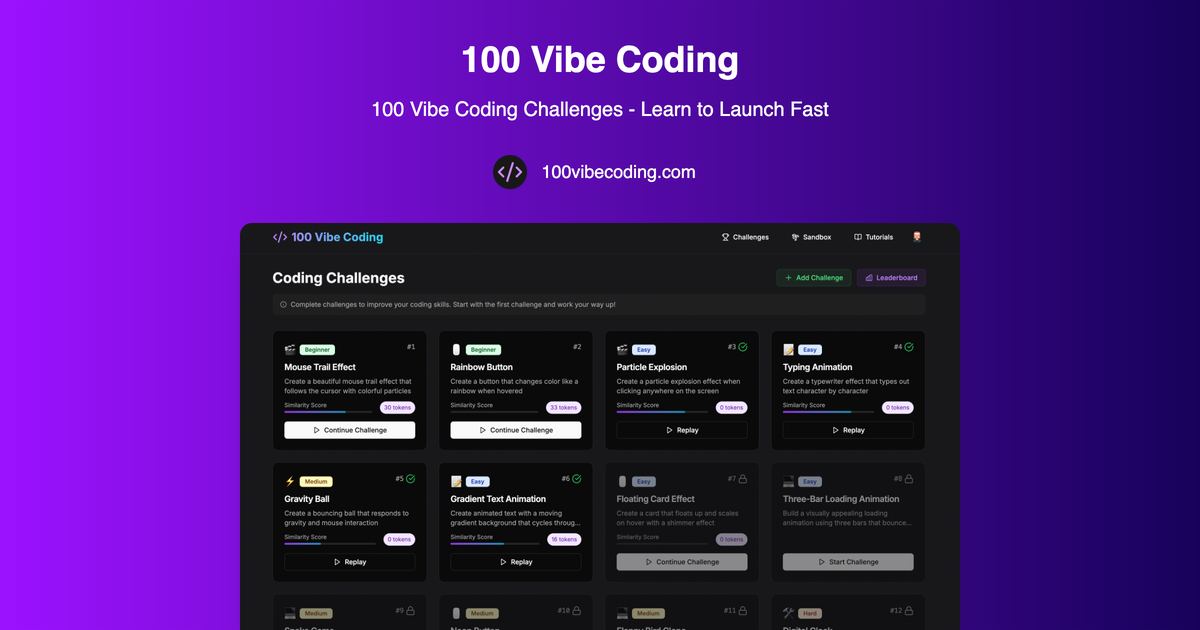 100 Vibe Coding screenshot