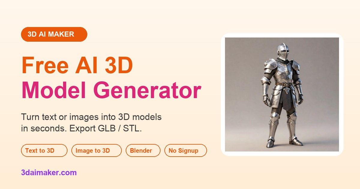 3D AI Maker screenshot