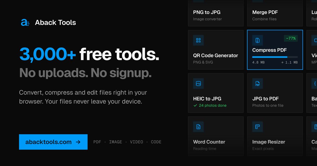 Aback Tools screenshot