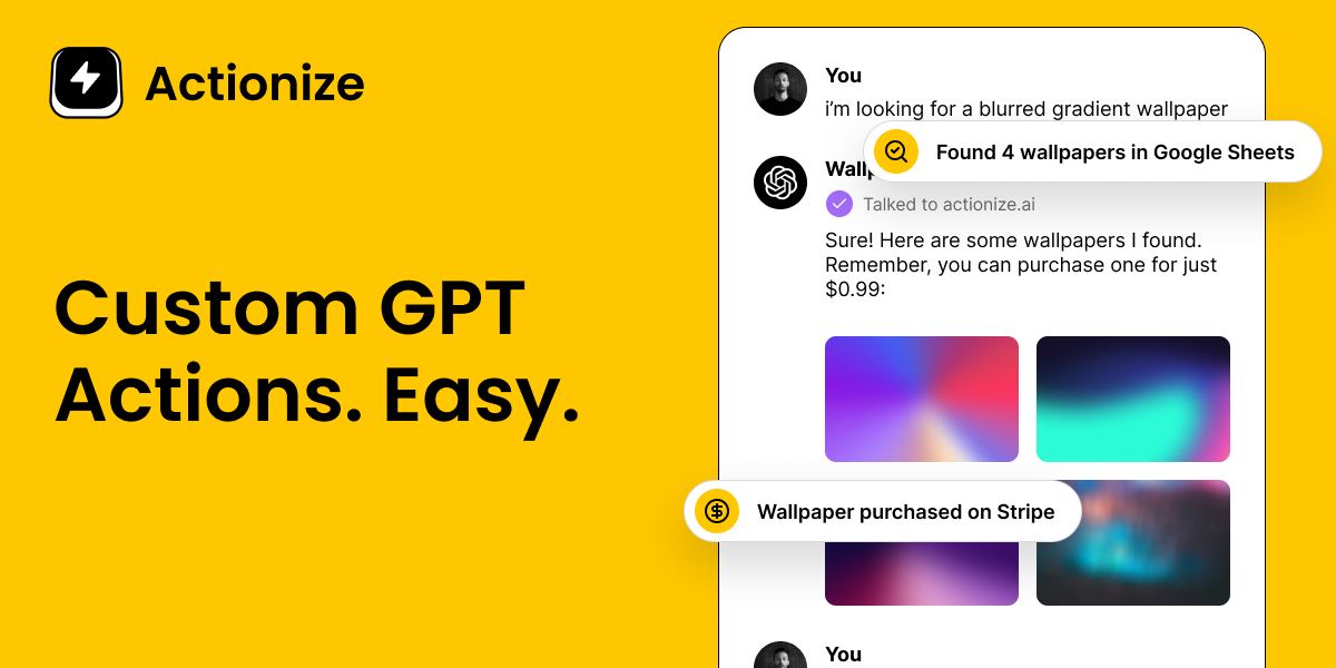 Actionize screenshot