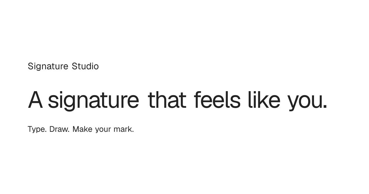 Signature Studio screenshot