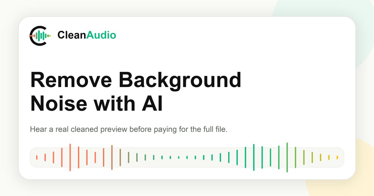 CleanAudio screenshot