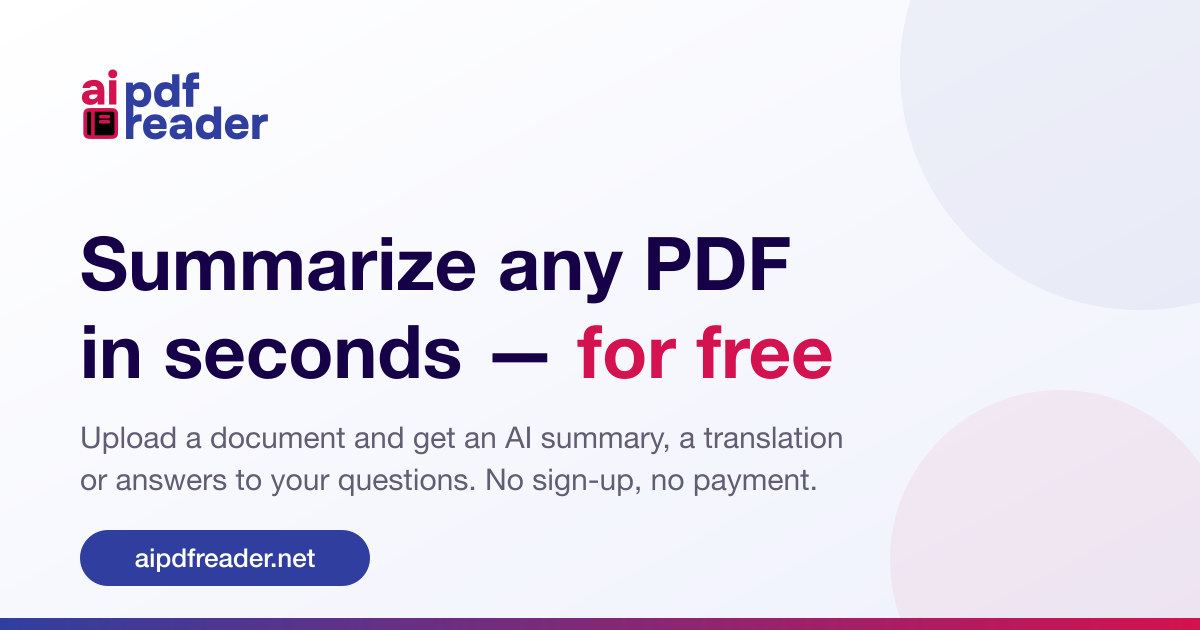 Free AI PDF Reader screenshot