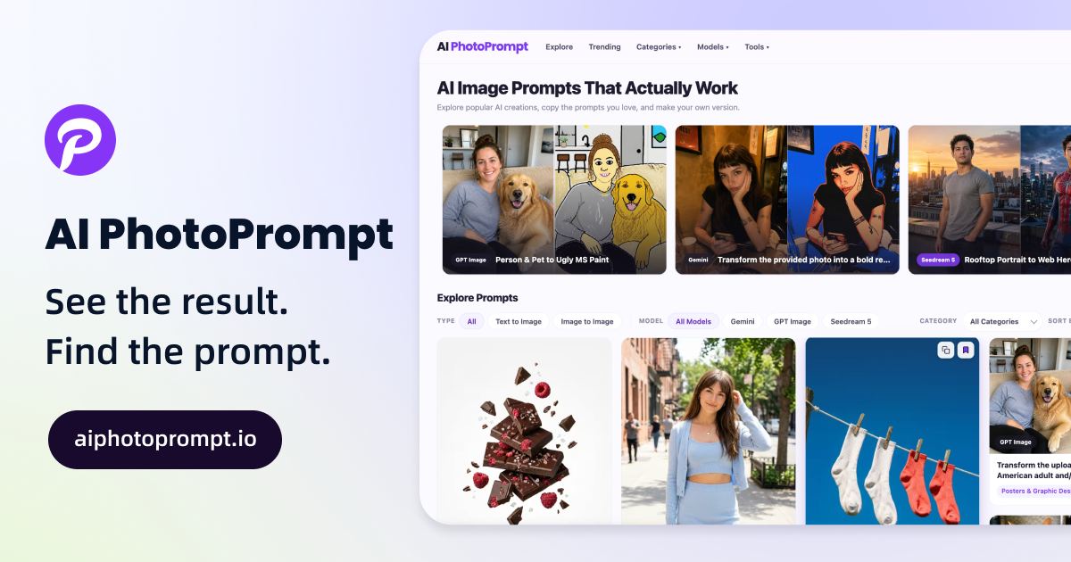 AI PhotoPrompt screenshot