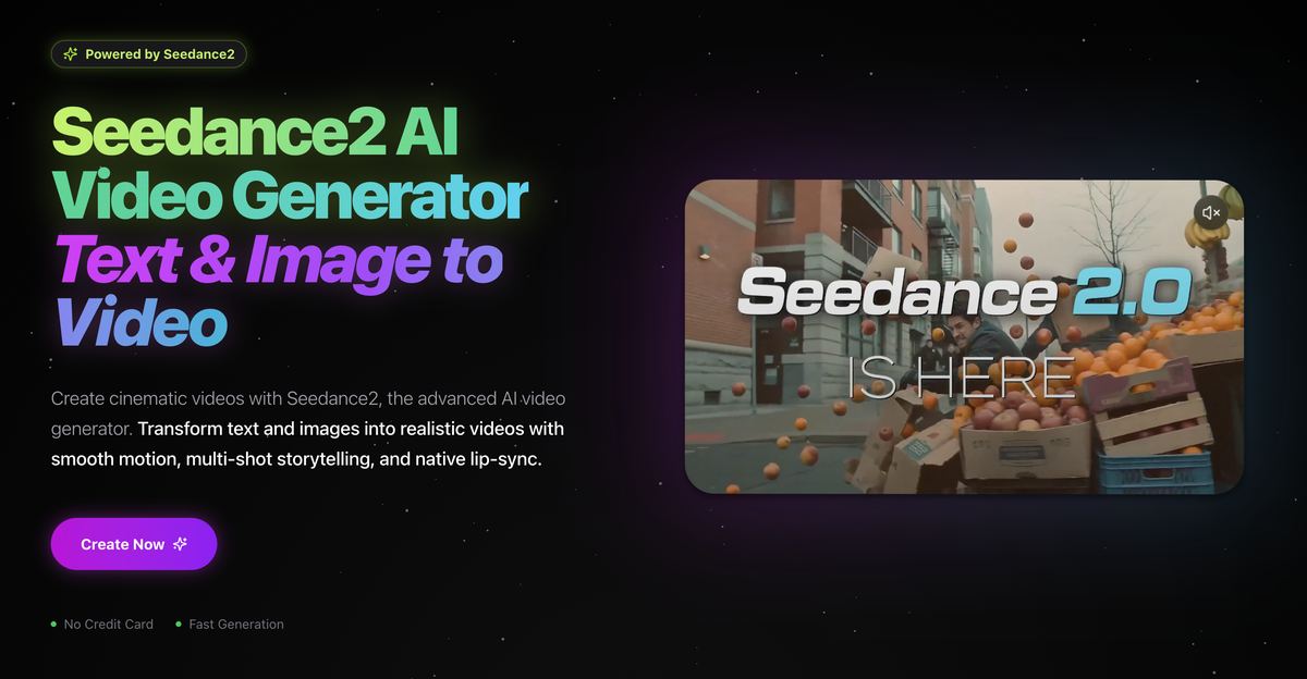 Seedance 2.0 | #1 AI Video Generator screenshot