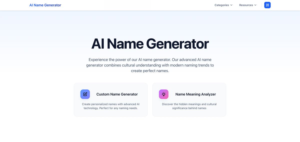 AI Name Generator screenshot