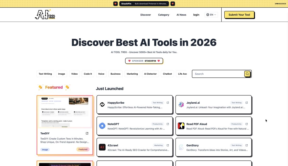 AI Tool Trek screenshot