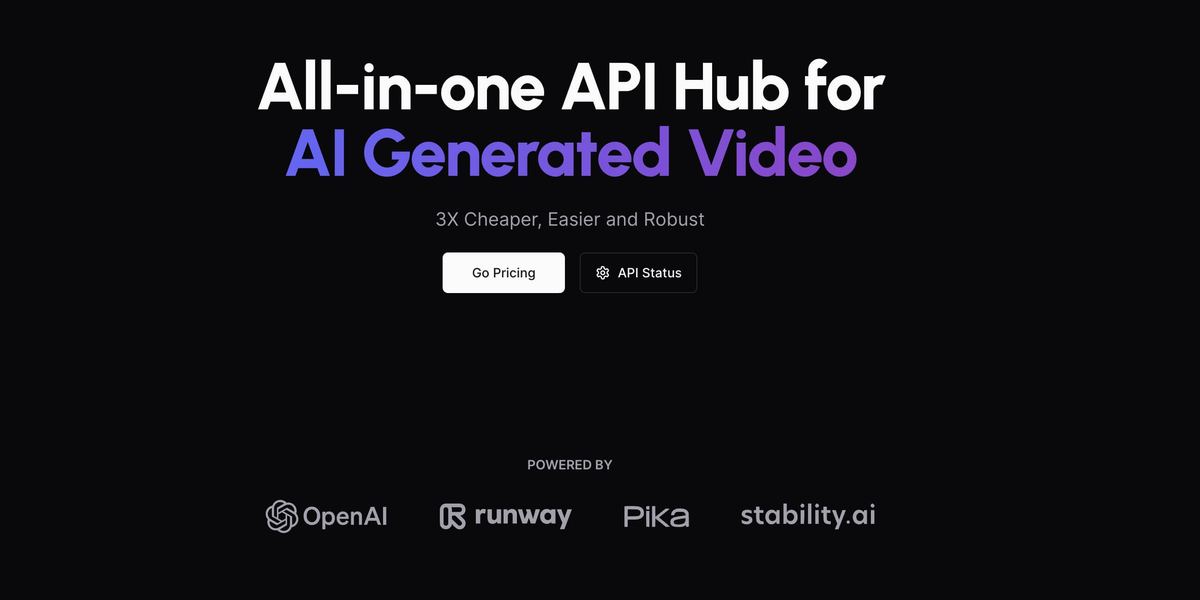 AI Video API screenshot