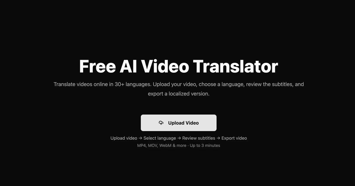 AI Video Translator screenshot