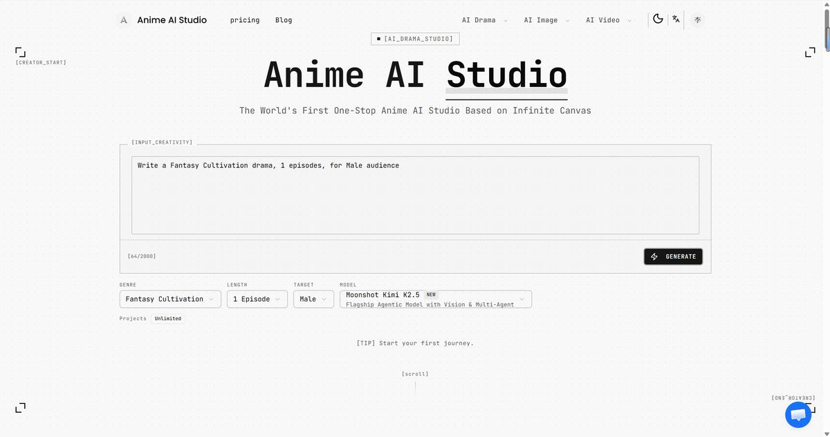 Anime AI Studio screenshot
