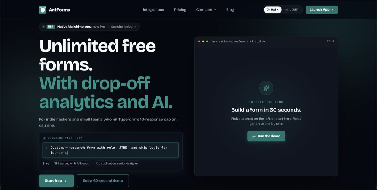 AntForms screenshot