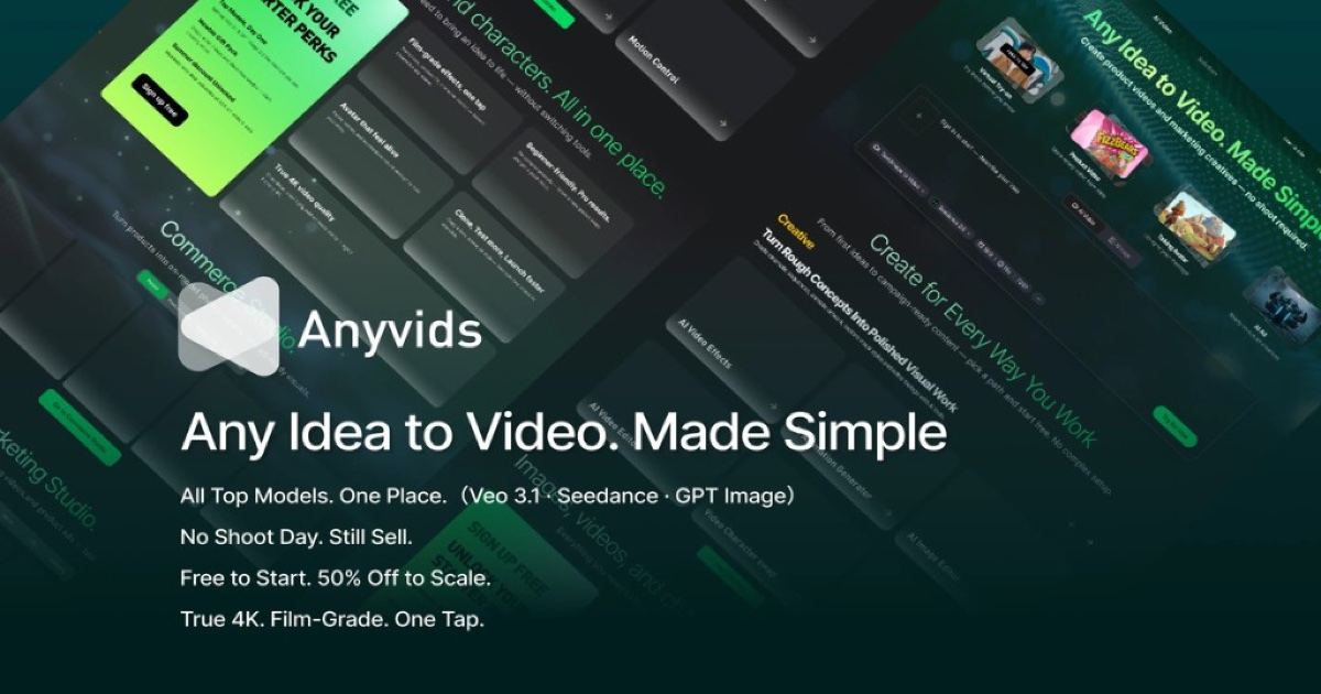 Anyvids.ai screenshot