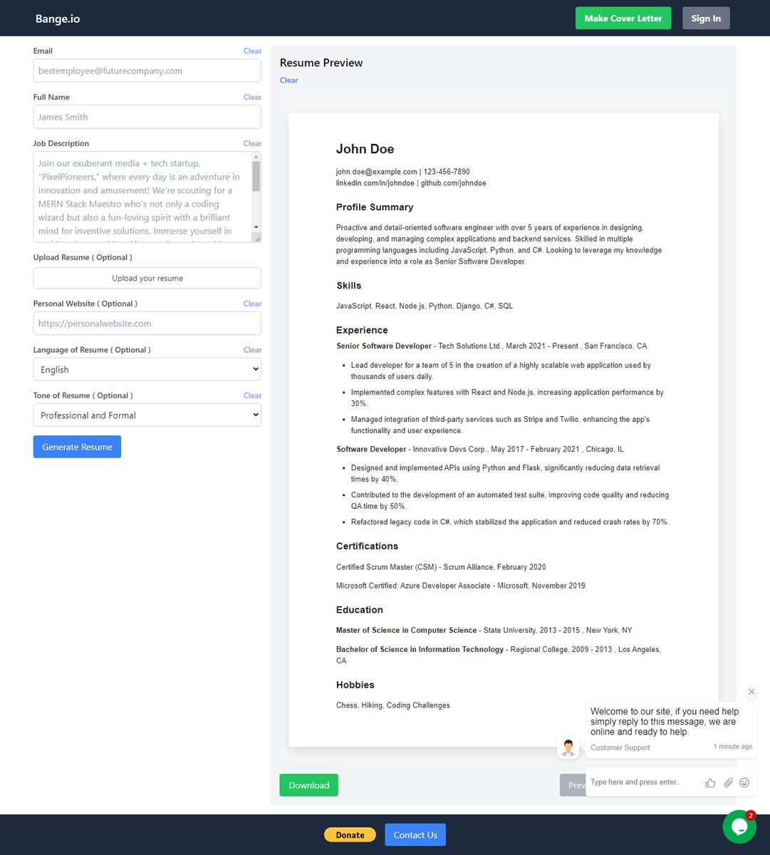 Bange.io screenshot
