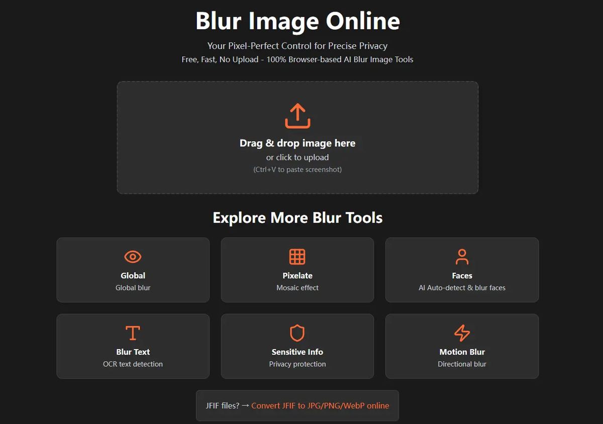 Blur Image Online screenshot