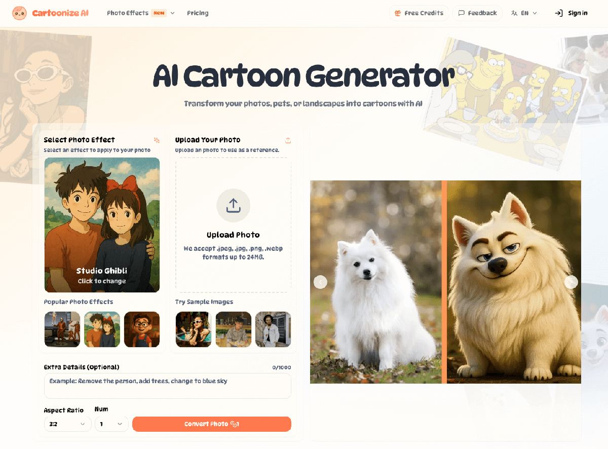 Cartoonize AI screenshot