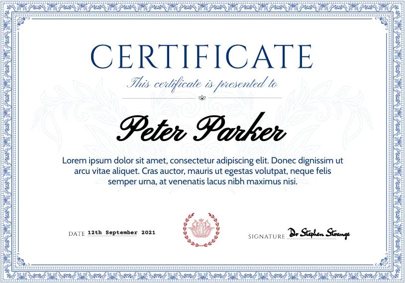 Certificate Maker screenshot