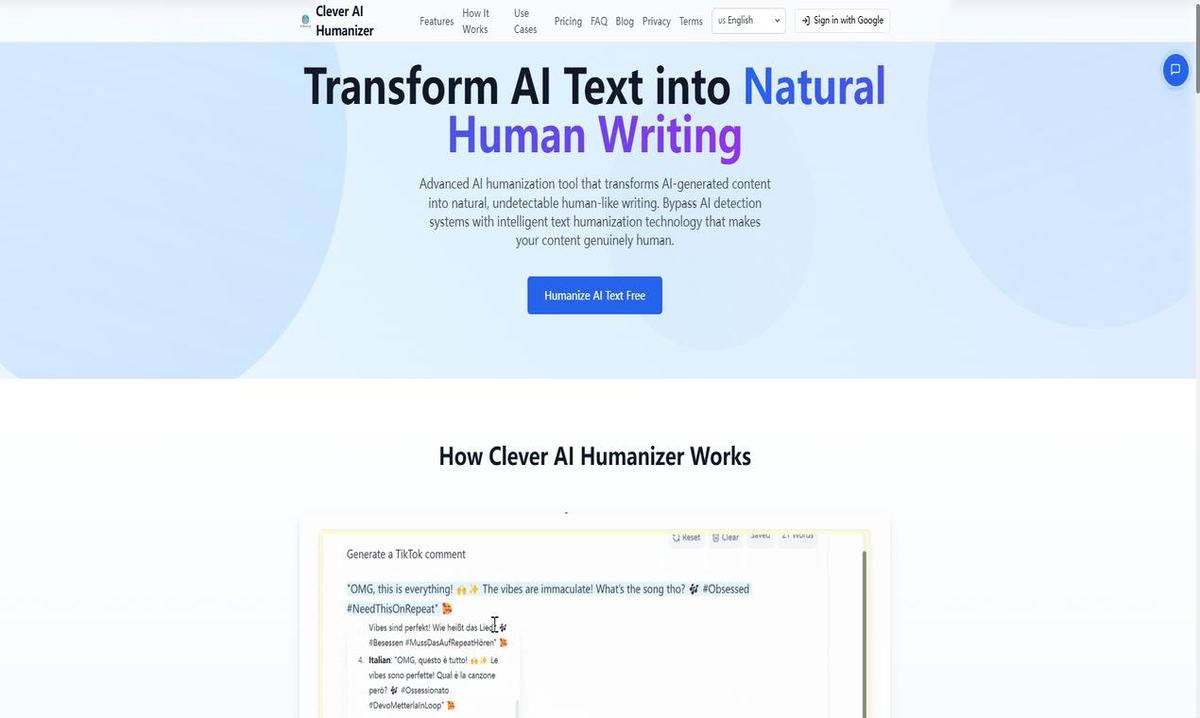 Clever AI Humanizer screenshot