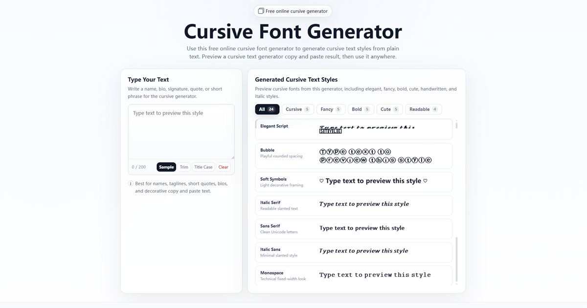 CursiveKit screenshot