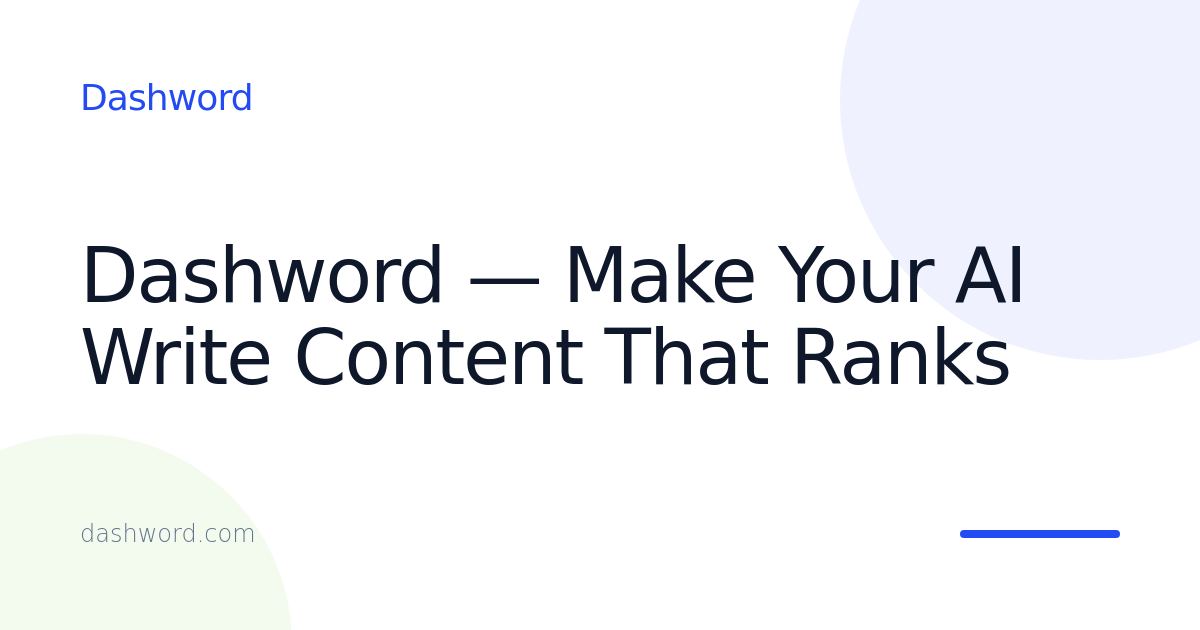 Dashword screenshot
