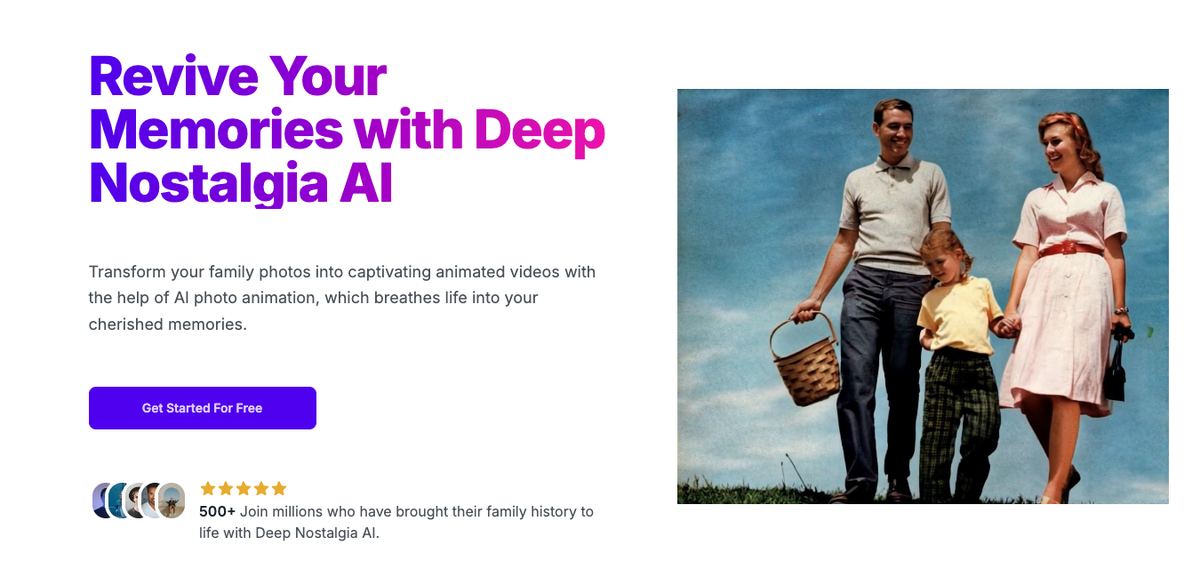 Deep Nostalgia AI screenshot