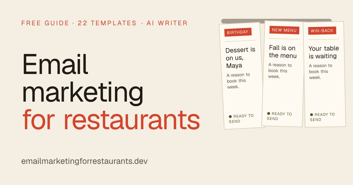 Email Marketing for Restaurants screenshot