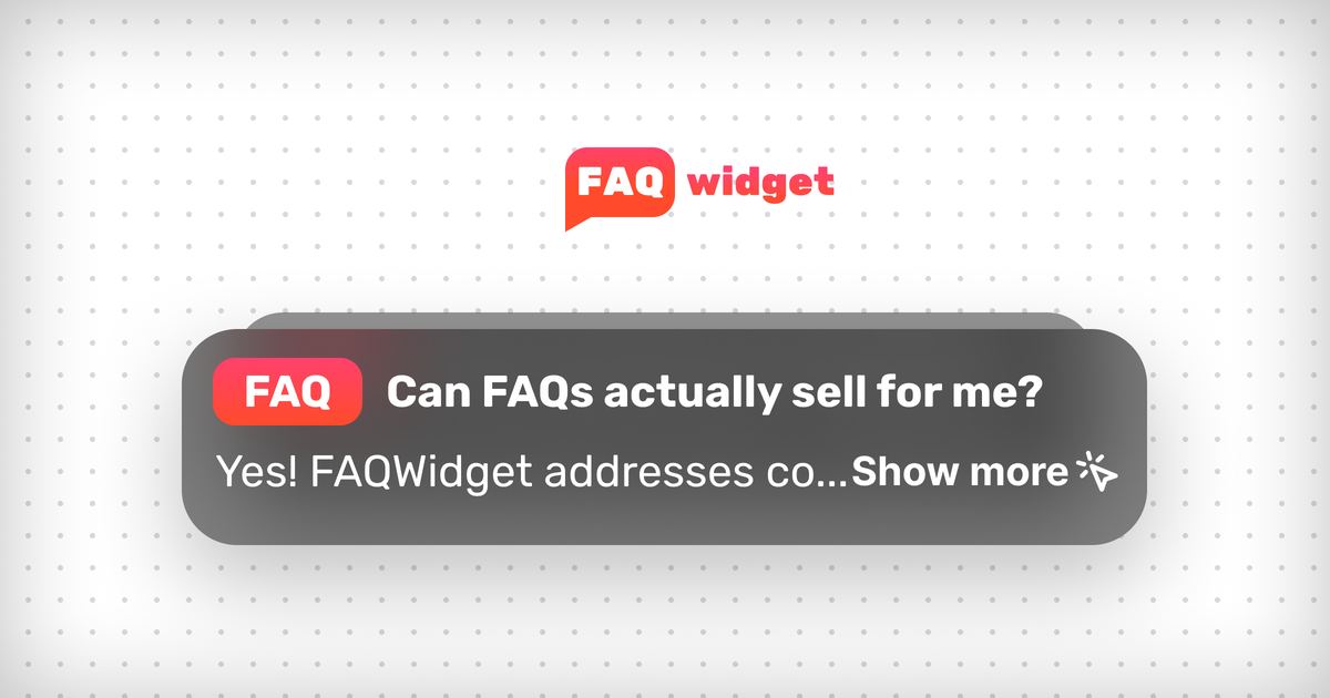 FAQWidget screenshot