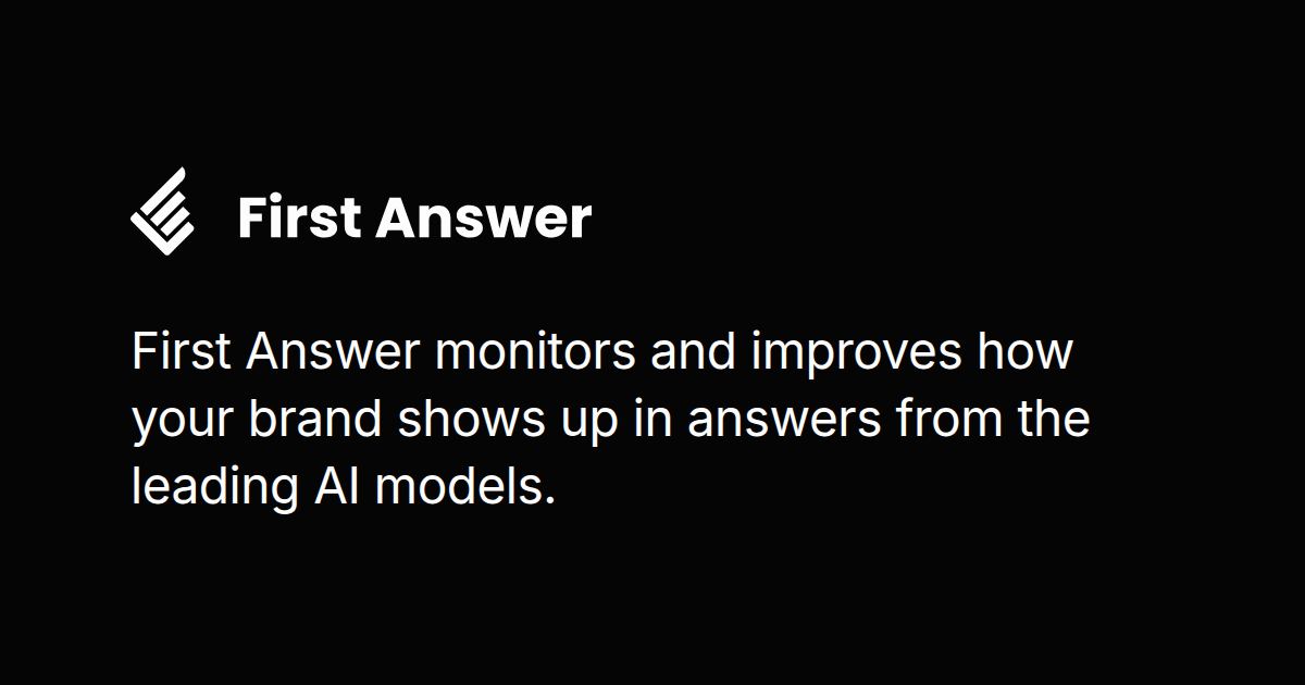 First Answer AI screenshot