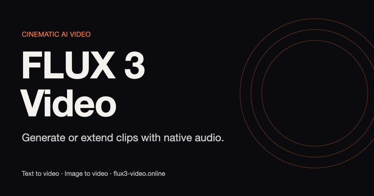 FLUX 3 Video screenshot