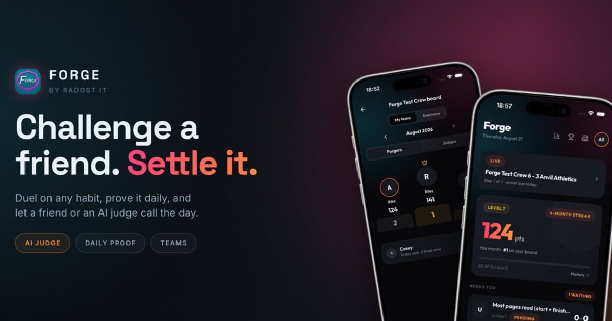 Forge - Habit Contest App screenshot