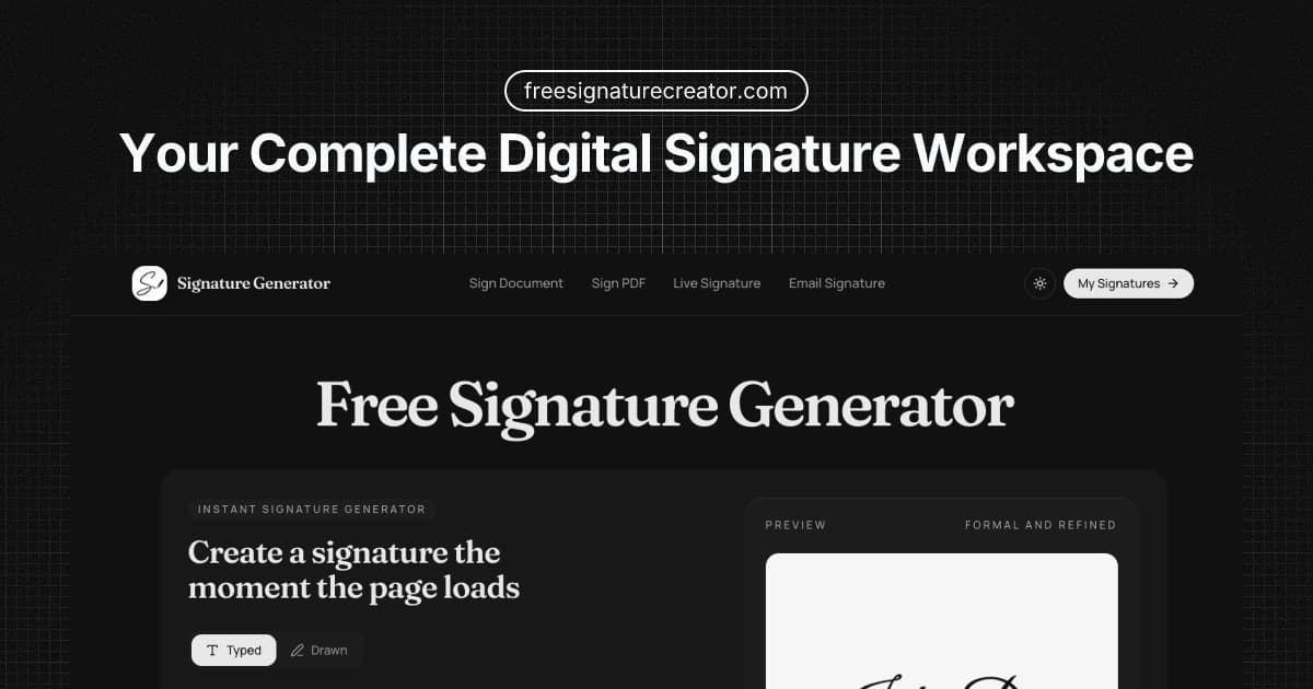 Free Signature Generator screenshot