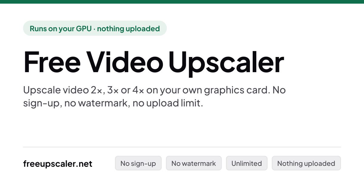 FreeUpscaler screenshot