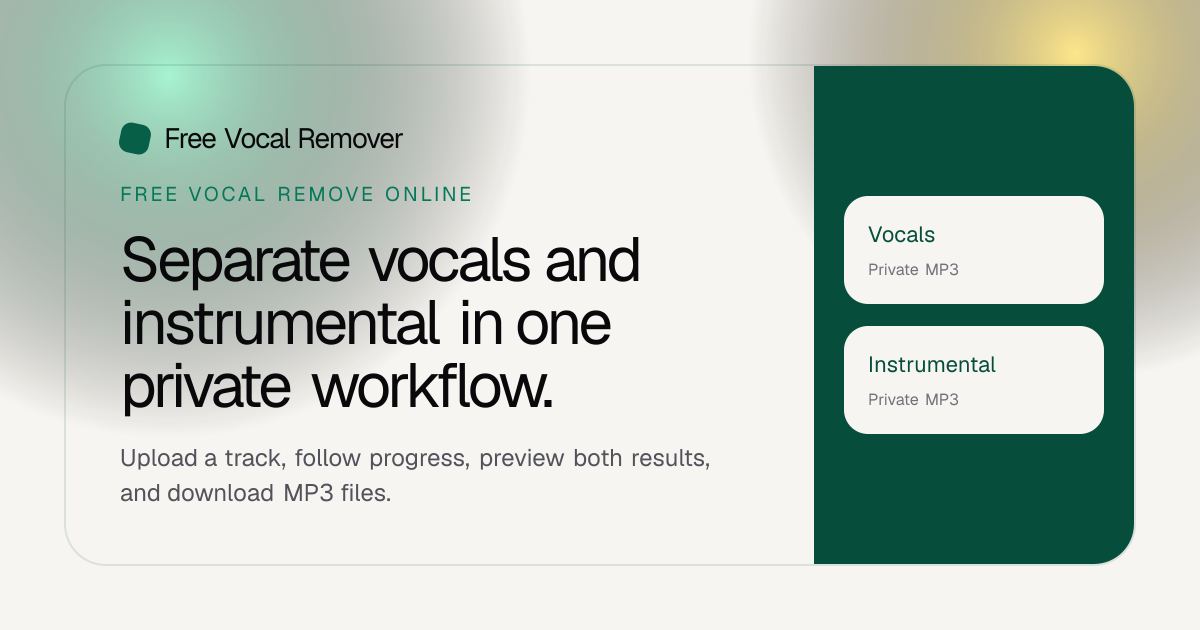 Free Vocal Remover screenshot
