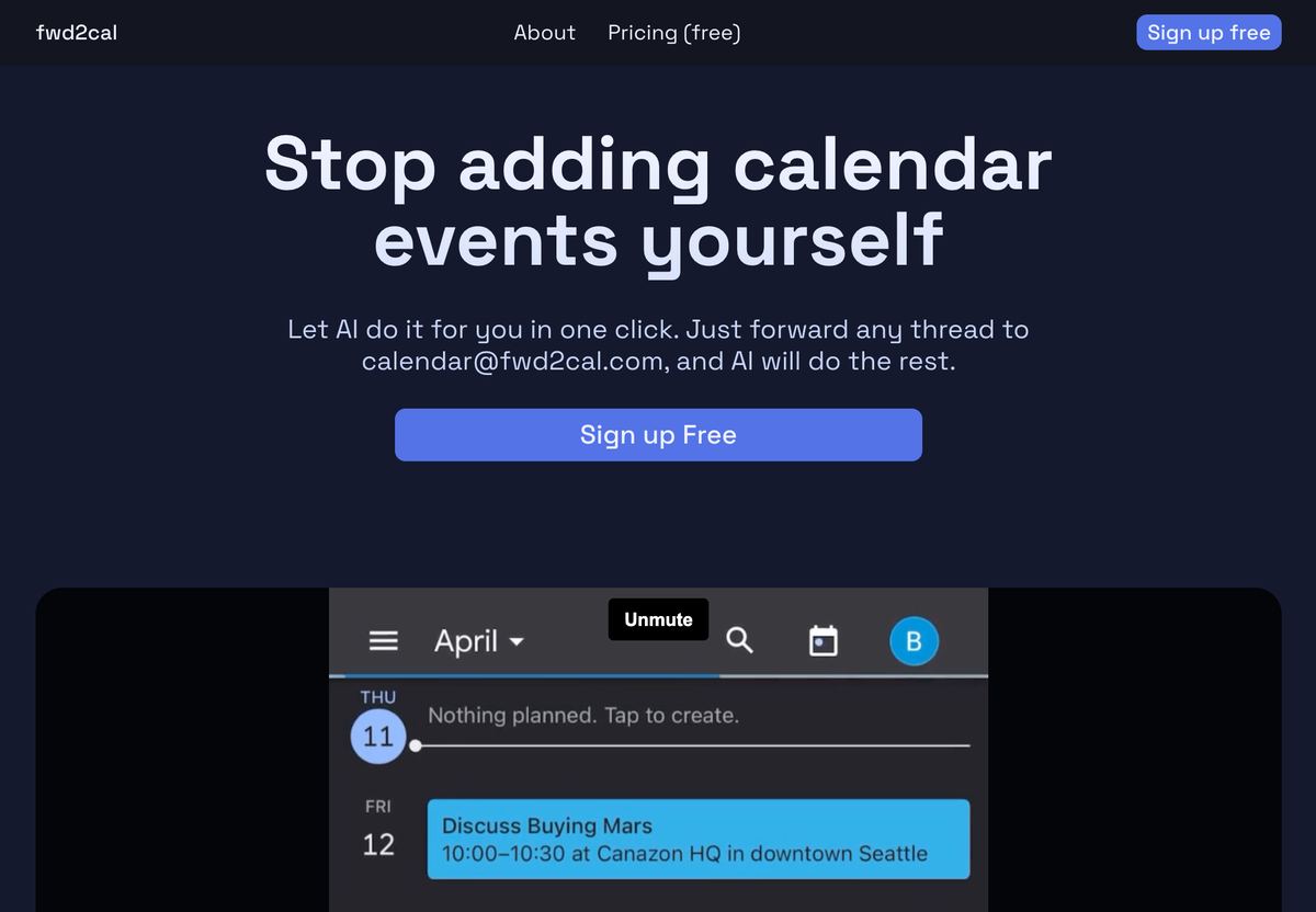 fwd2cal screenshot