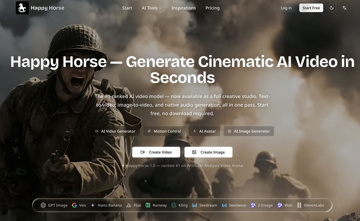 Happy Horse AI Video Generator screenshot