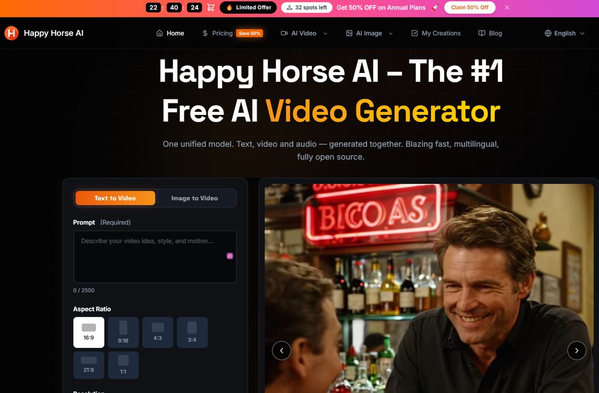 Happy Horse AI screenshot