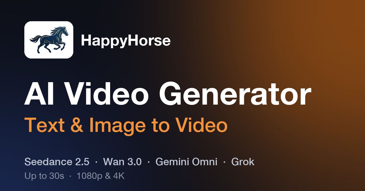 HappyHorse 1.0 screenshot