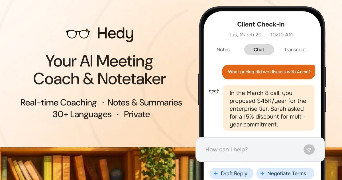Hedy AI screenshot