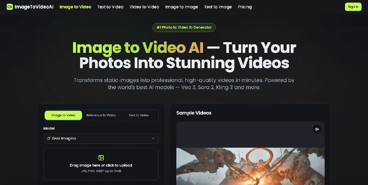 ImageToVideoAI screenshot