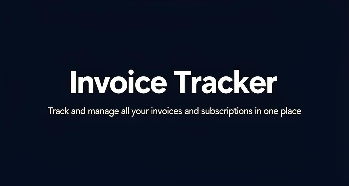 Invoice Tracker screenshot