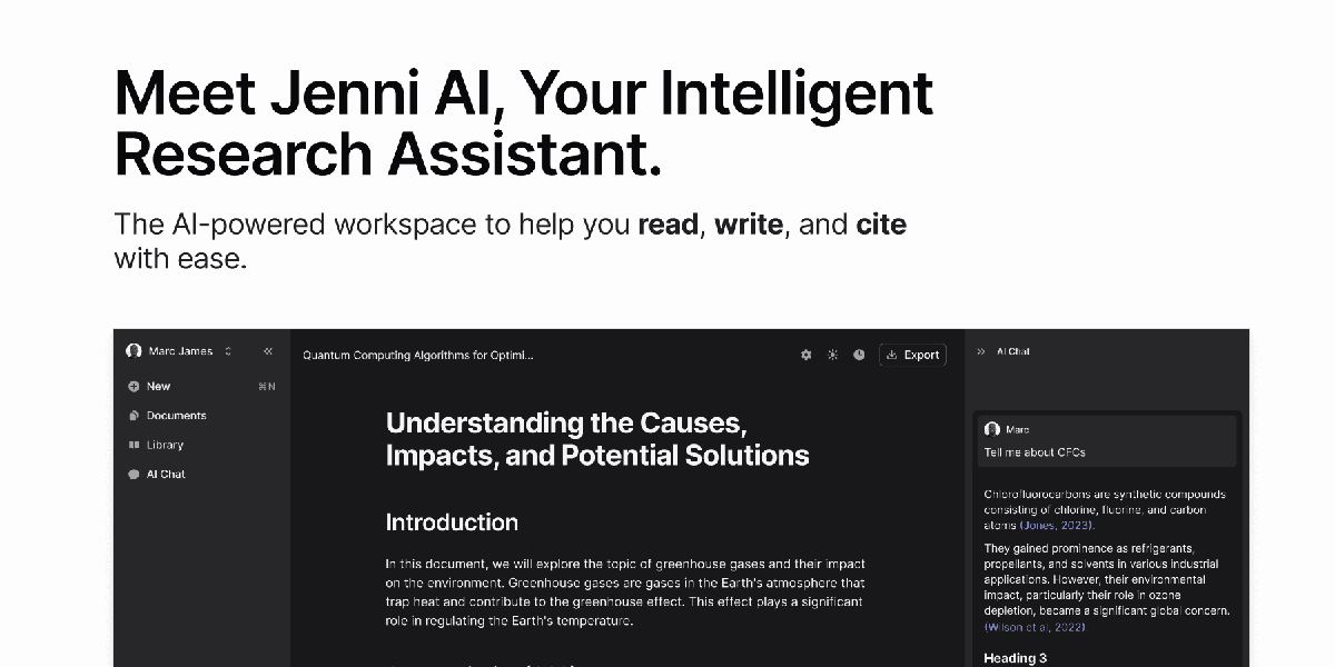 Jenni AI screenshot