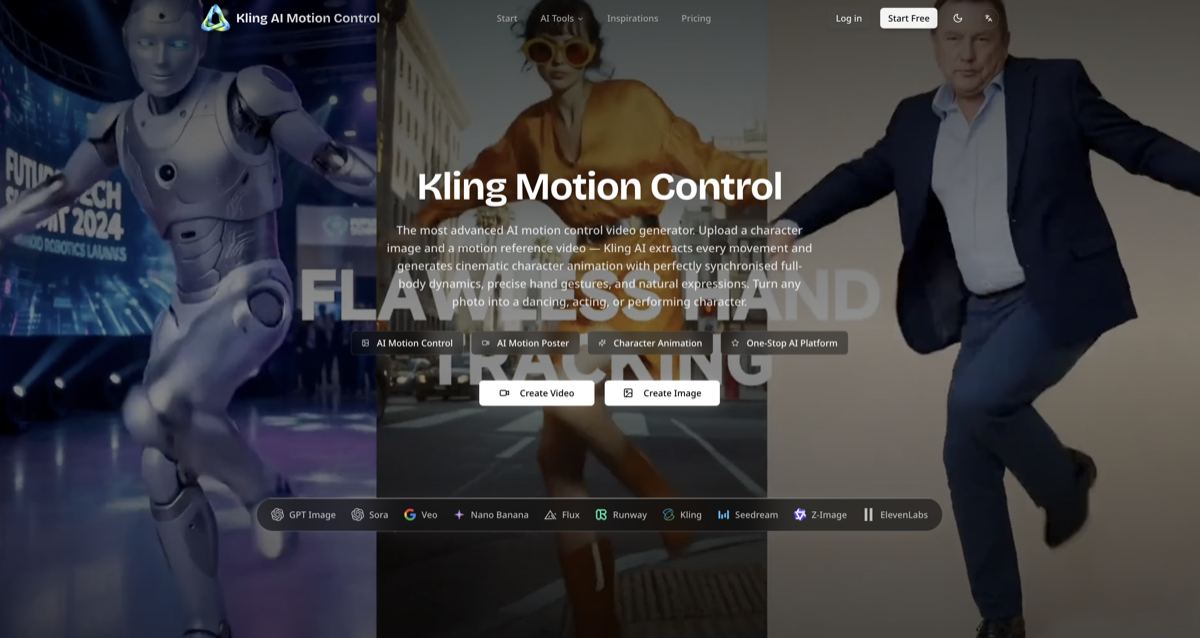 Kling AI Motion Control screenshot