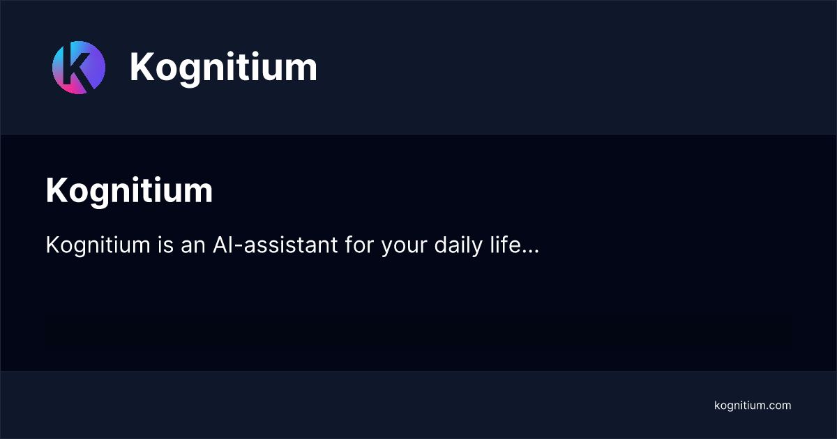 Kognitium screenshot