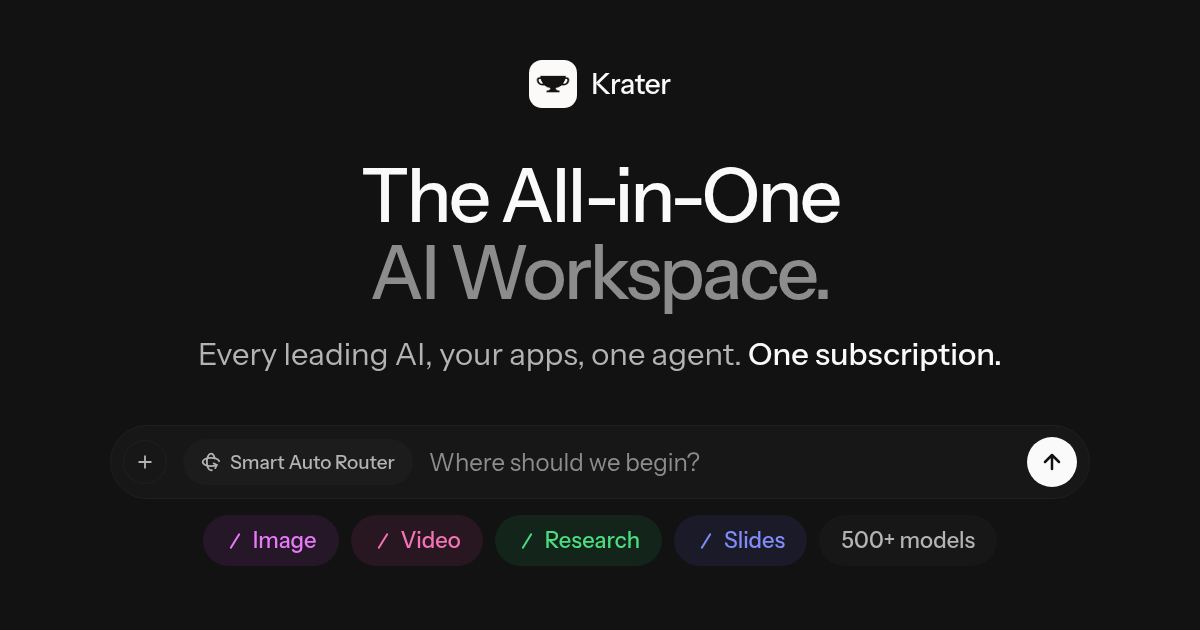 Krater.ai screenshot