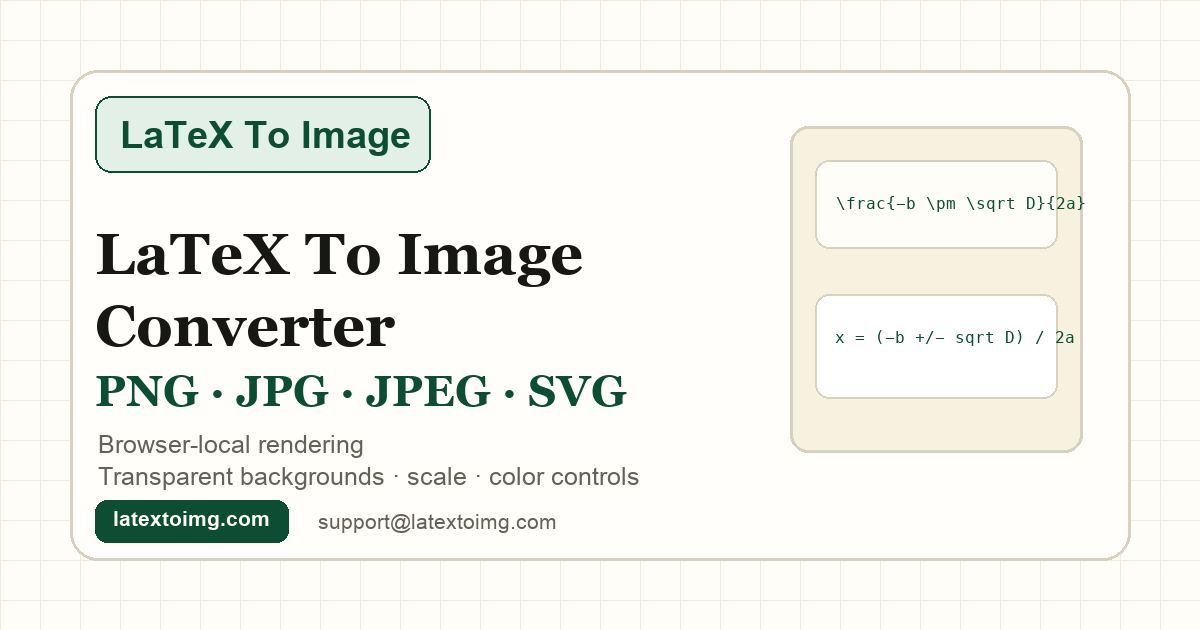 LaTeX To Image screenshot