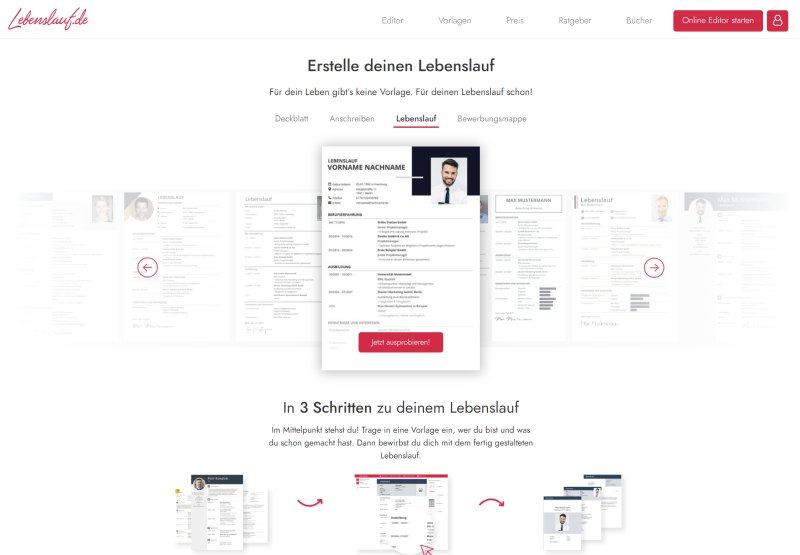 Lebenslauf.de screenshot