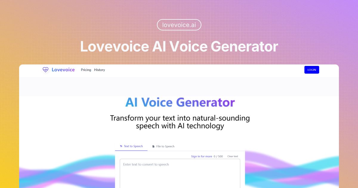 Lovevoice AI screenshot