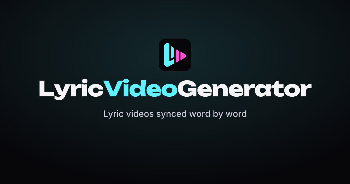 Lyric Video Generator screenshot