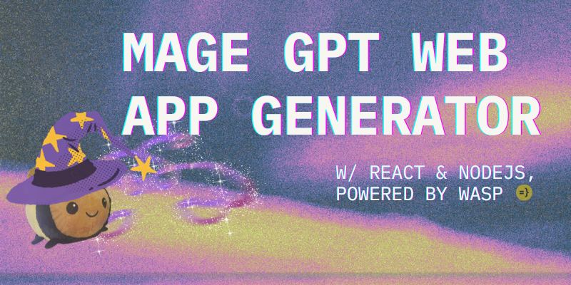 MAGE - GPT Web App Generator screenshot