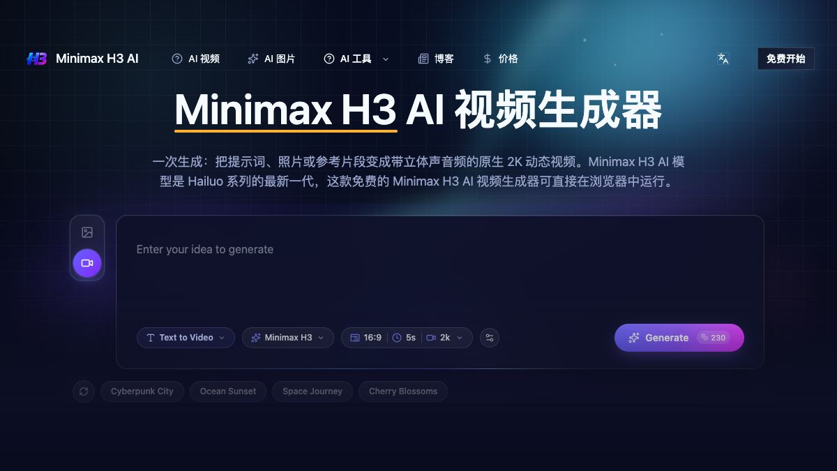 Minimax H3 AI Video Generator screenshot