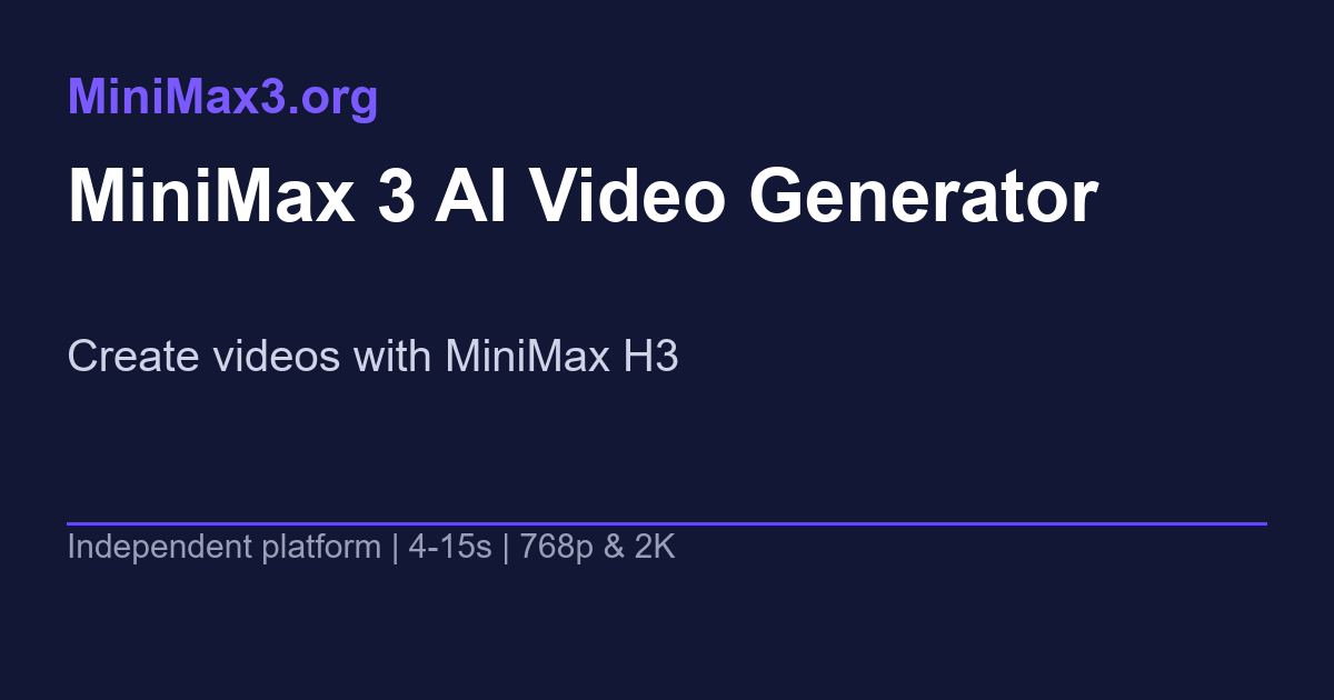 MiniMax3 screenshot